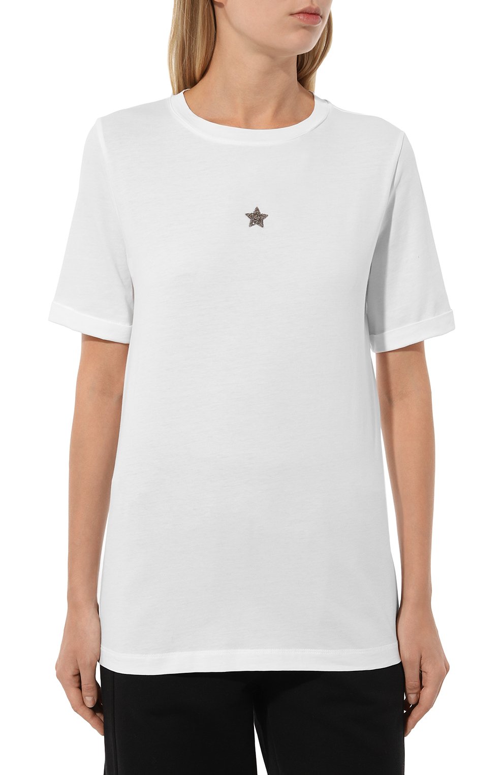 Хлопковая футболка LORENA ANTONIAZZI, арт. TS24AP/9999, фото 3