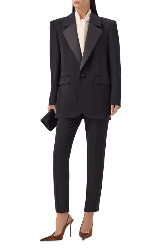 Текстильные туфли Amalia 110 Saint Laurent 850073/9QNA2 Коричневый  850073/9QNA2 Фото 3