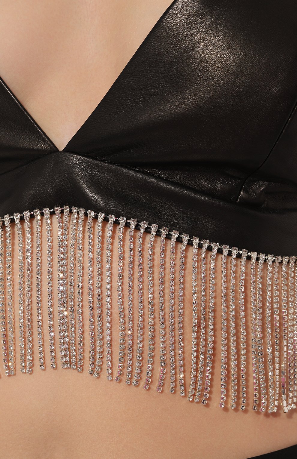 Кожаный бра-топ с отделкой стразами BATS, арт. T_022_1000, фото 5