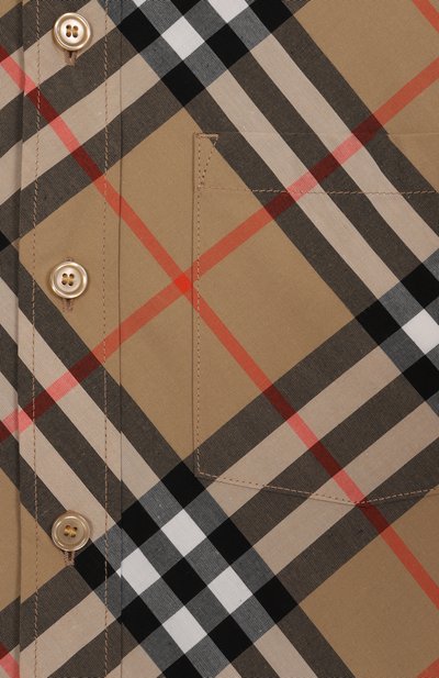 Хлопковая рубашка BURBERRY, арт. 8089029, фото 3