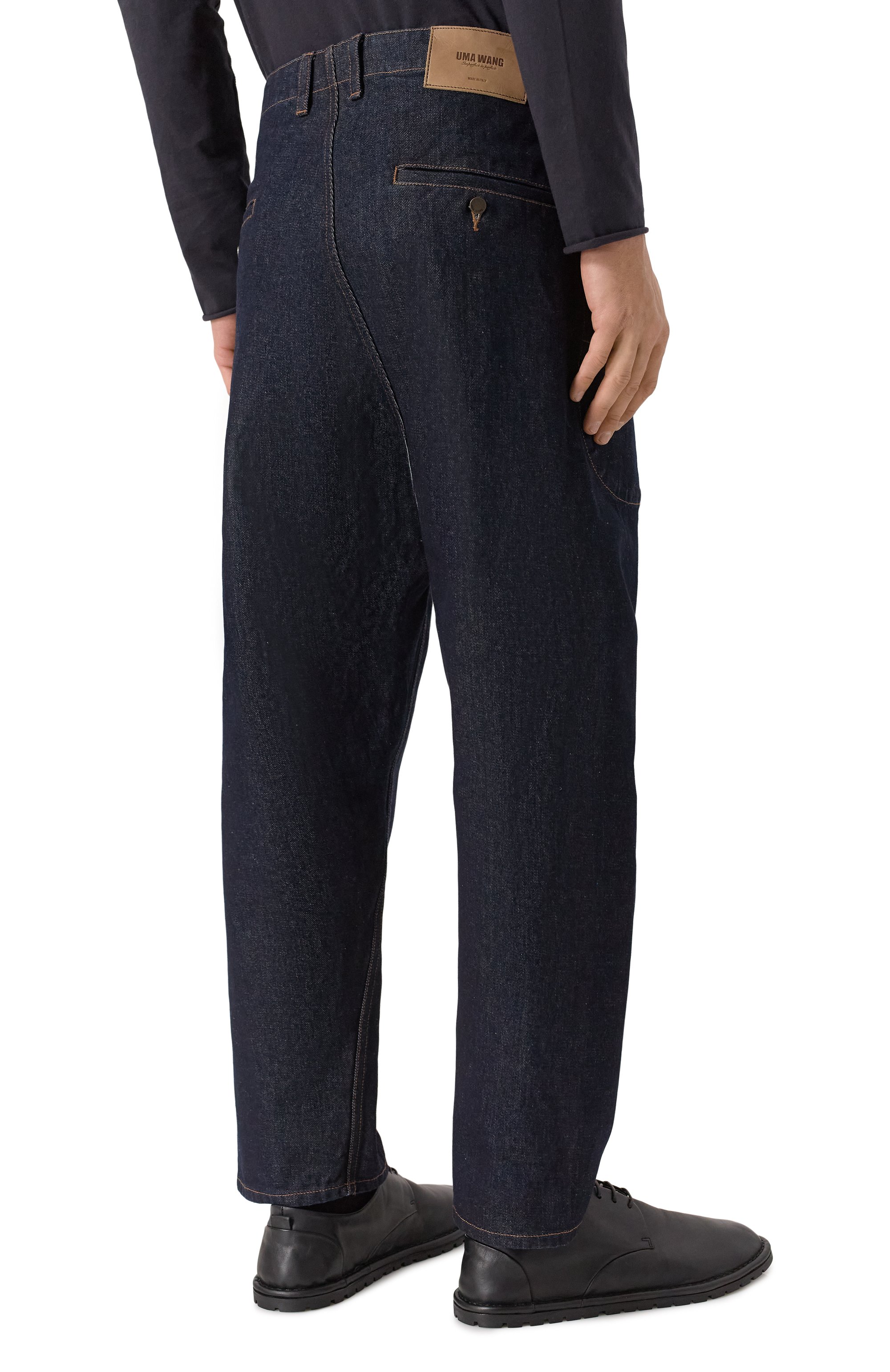 Джинсы UMA WANG темно-синего цвета по цене 61800 руб., арт. UM3530, фото 4 Джинсы UMA WANG, арт. UM3530, фото 4