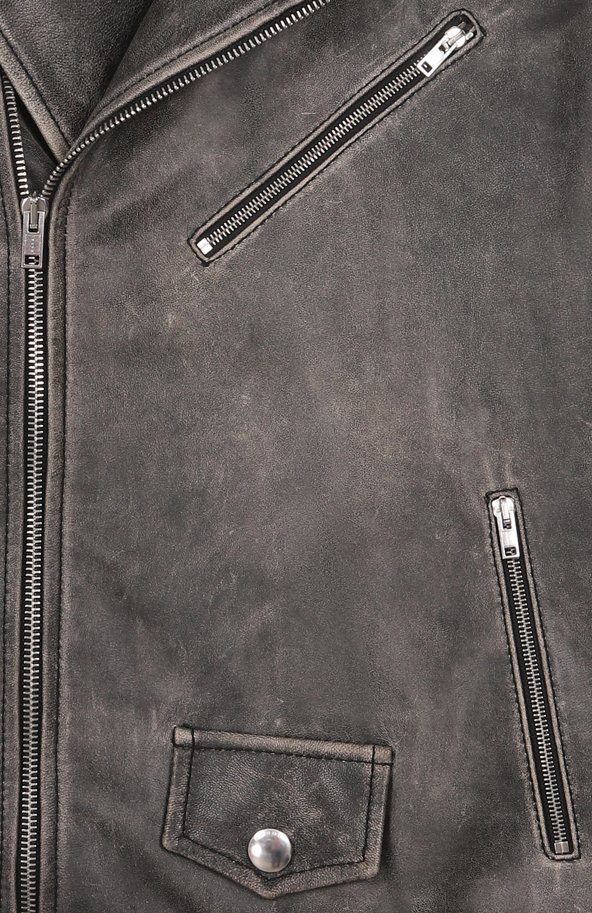 Кожаная куртка MARNI темно-серого цвета по цене 66550 руб., арт. M01585/M00VF, фото 3 Кожаная куртка MARNI, арт. M01585/M00VF, фото 3