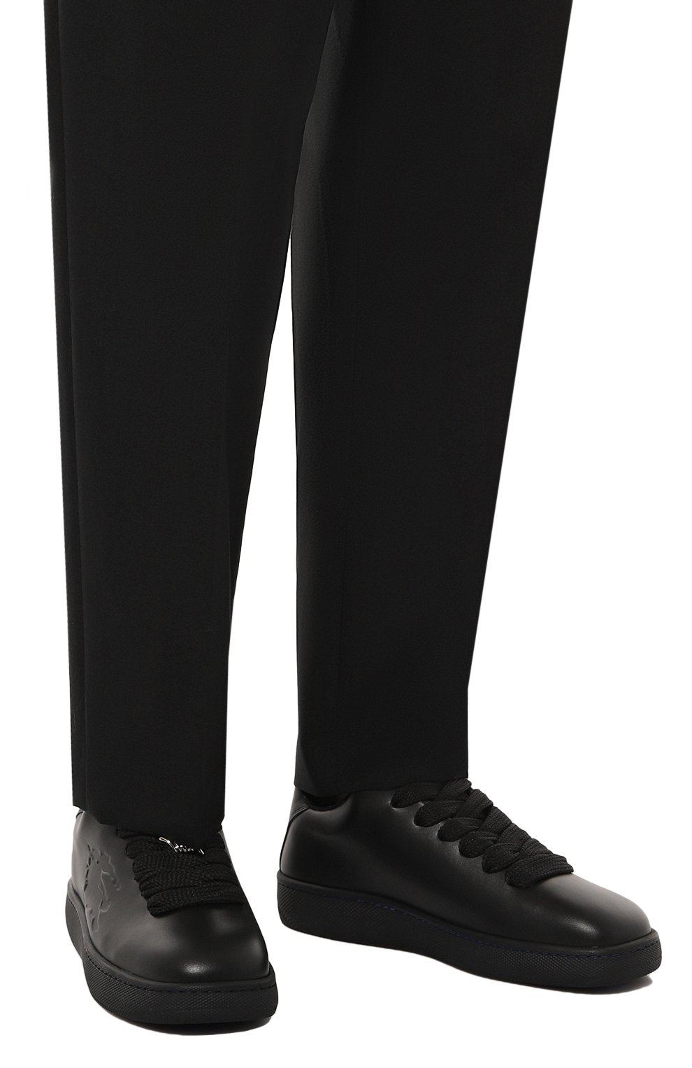 Кожаные кеды box BURBERRY, арт. 8083325, фото 3