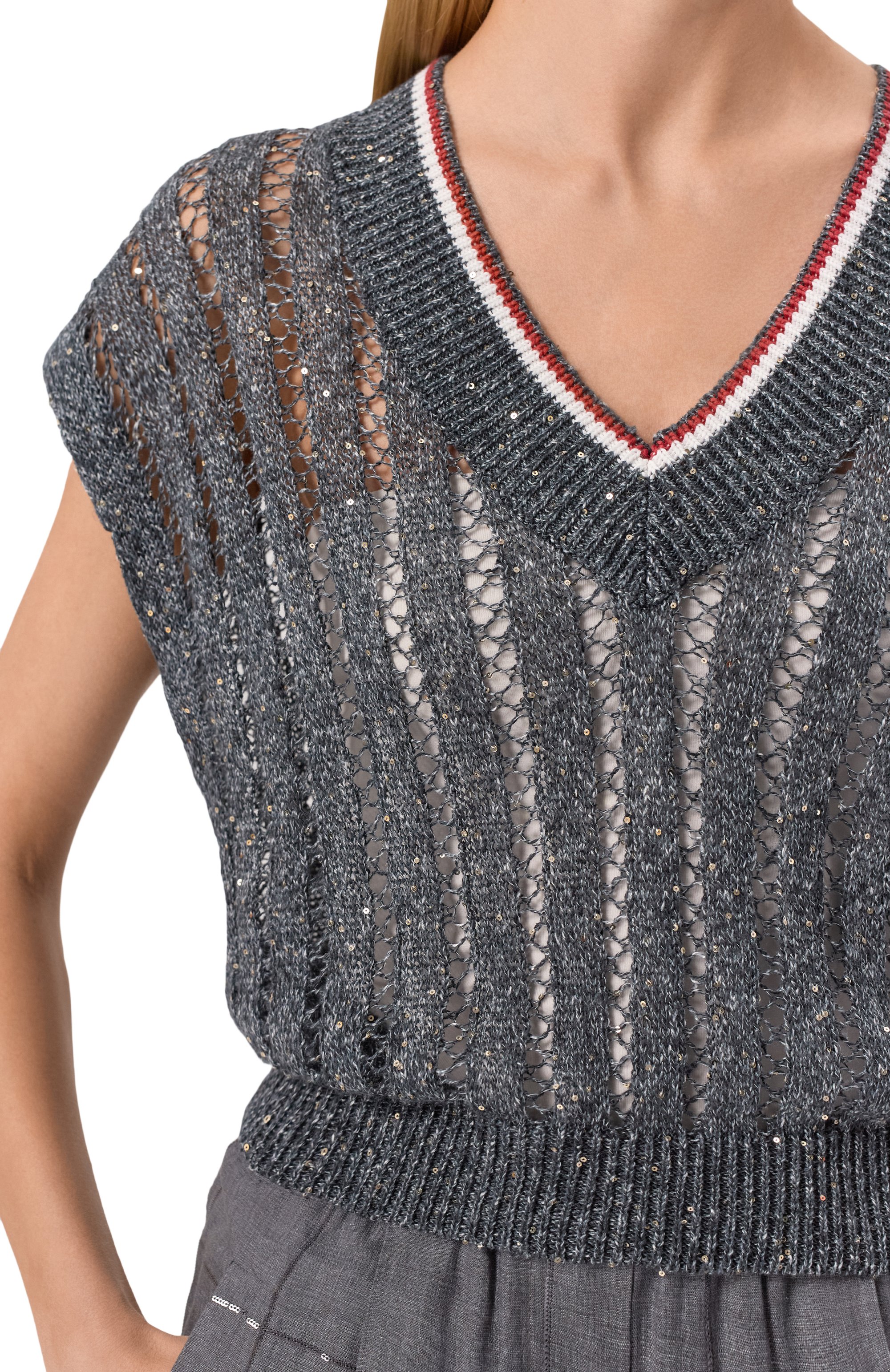 Льняной жилет BRUNELLO CUCINELLI, арт. MC0559412, фото 5