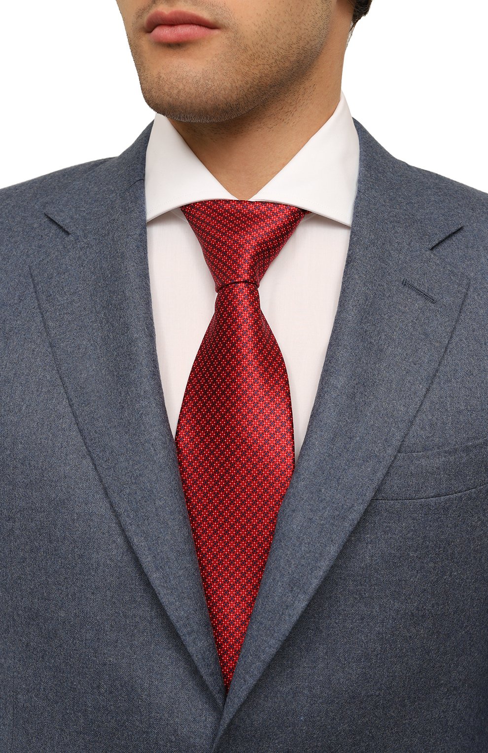 Шелковый галстук STEFANO RICCI красного цвета по цене 31000 руб., арт. CX/53012, фото 2 Шелковый галстук STEFANO RICCI, арт. CX/53012, фото 2