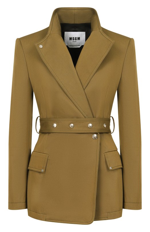 Хлопковый жакет MSGM 4041MDG10/267104 Хаки 4041MDG10/267104