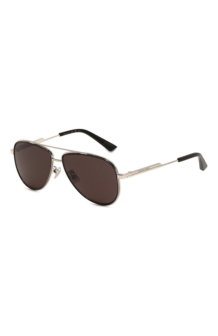 Женские солнцезащитные очки BOTTEGA VENETA черного цвета, арт. BV1240S 003 | Фото 1 (Нос: Не проставлено; Региональные ограничения белый список (Axapta Mercury): Не проставлено; Кросс-КТ: С/з-унисекс; Тип очков: С/з; Материал: Металл; Оптика Гендер: оптика-унисекс; Очки форма: Авиаторы)