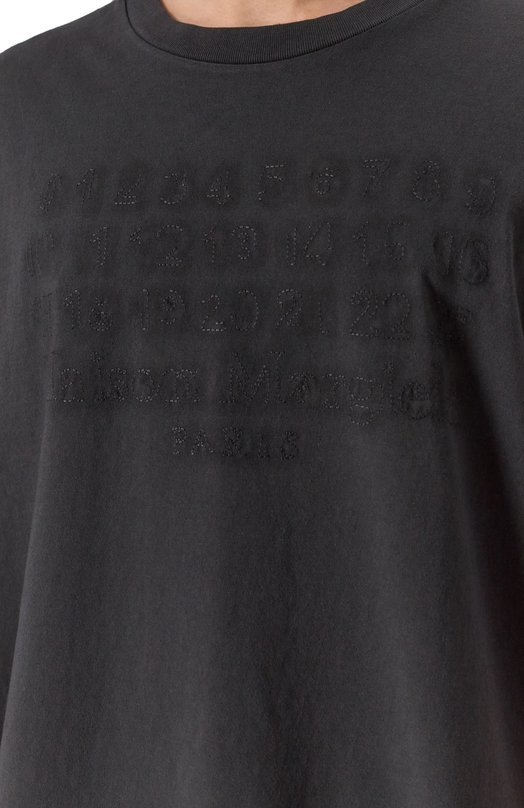 Хлопковая футболка Maison Margiela S50GC0705/S24567 Чёрный  S50GC0705/S24567 Фото 5