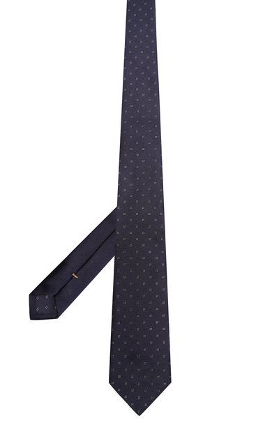Шелковый галстук CANALI темно-синего цвета по цене 51500 руб., арт. 96/HJ04746, фото 3 Шелковый галстук CANALI, арт. 96/HJ04746, фото 3