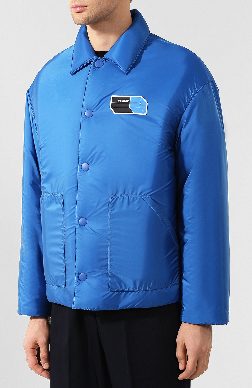 Пуховая куртка на кнопках с отложным воротником PRADA, арт. SGN901-1SAN-F0FC9, фото 3