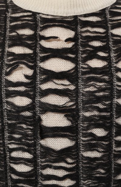 Шерстяной свитер ISABEL BENENATO черно-белого цвета по цене 59950 руб., арт. UK11F23, фото 5 Шерстяной свитер ISABEL BENENATO, арт. UK11F23, фото 5