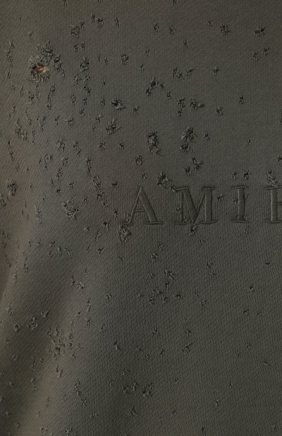 Хлопковый свитшот AMIRI хаки цвета по цене 57950 руб., арт. W9W02197TE, фото 5 Хлопковый свитшот AMIRI, арт. W9W02197TE, фото 5