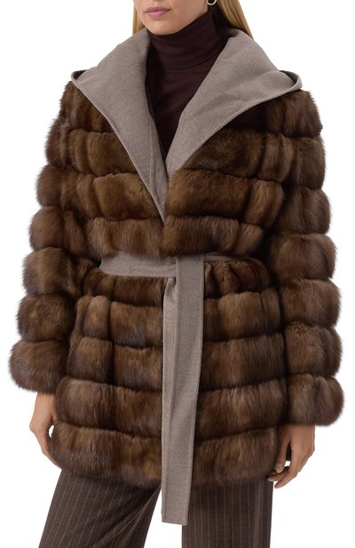 Шуба из соболя MANZONI24, арт. 25M1239-ZDB1, фото 3