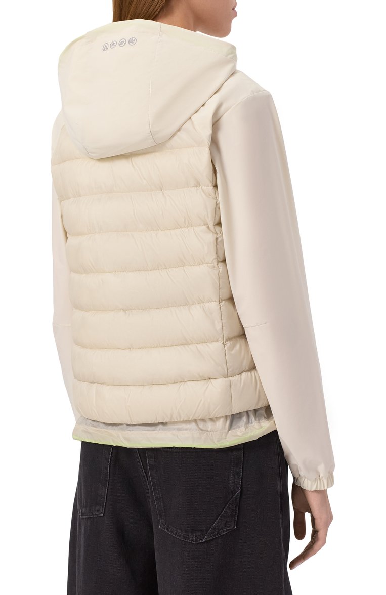 Женская утепленная куртка BOGNER FIRE+ICE кремового цвета, арт. 34538370 | Фото 4 (Длина (верхняя одежда): Короткие; Рукава: Длинные; Материал внешний: Синтетический материал; Кросс-КТ: Куртка, Утепленные; Стили: Спорт-шик)