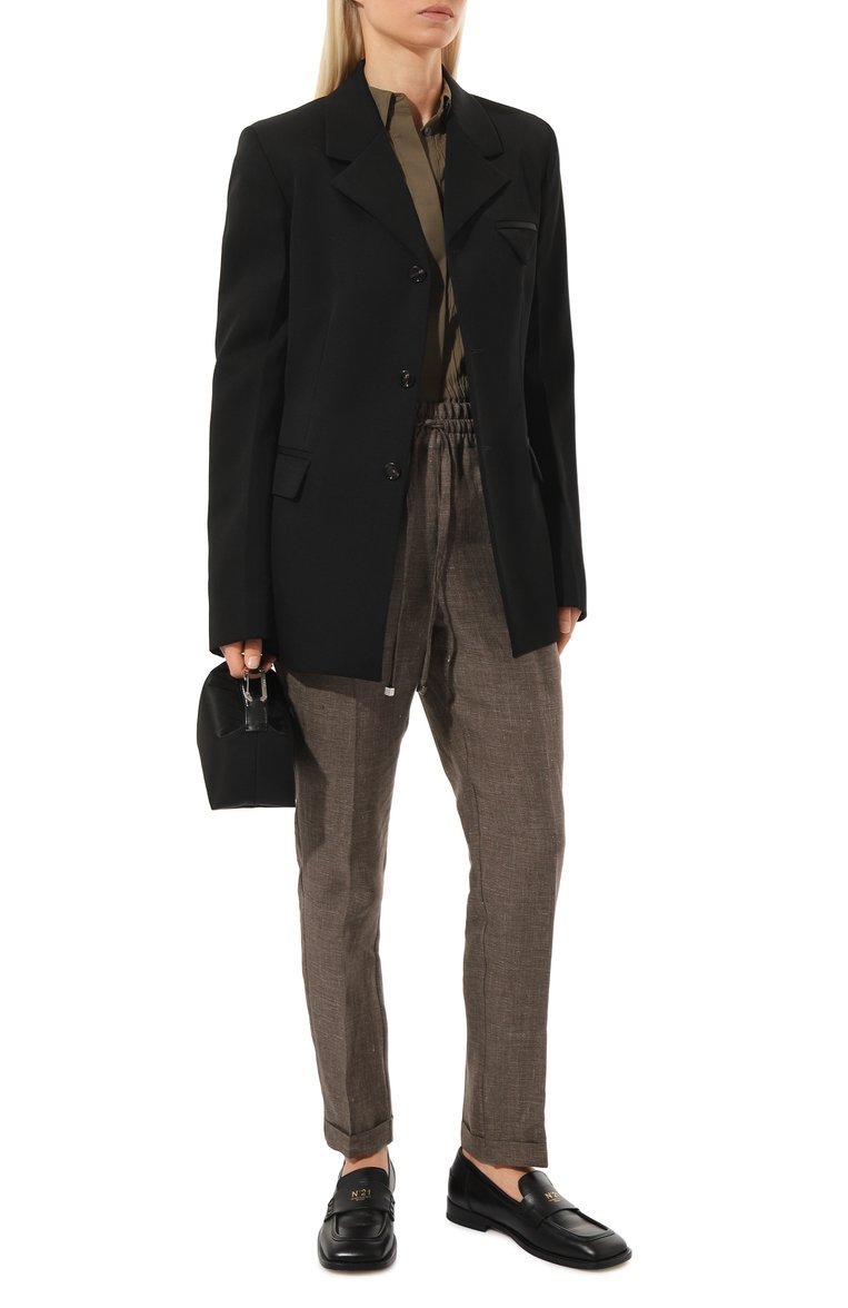 Льняные брюки KITON, арт. D37102K0912B, фото 2