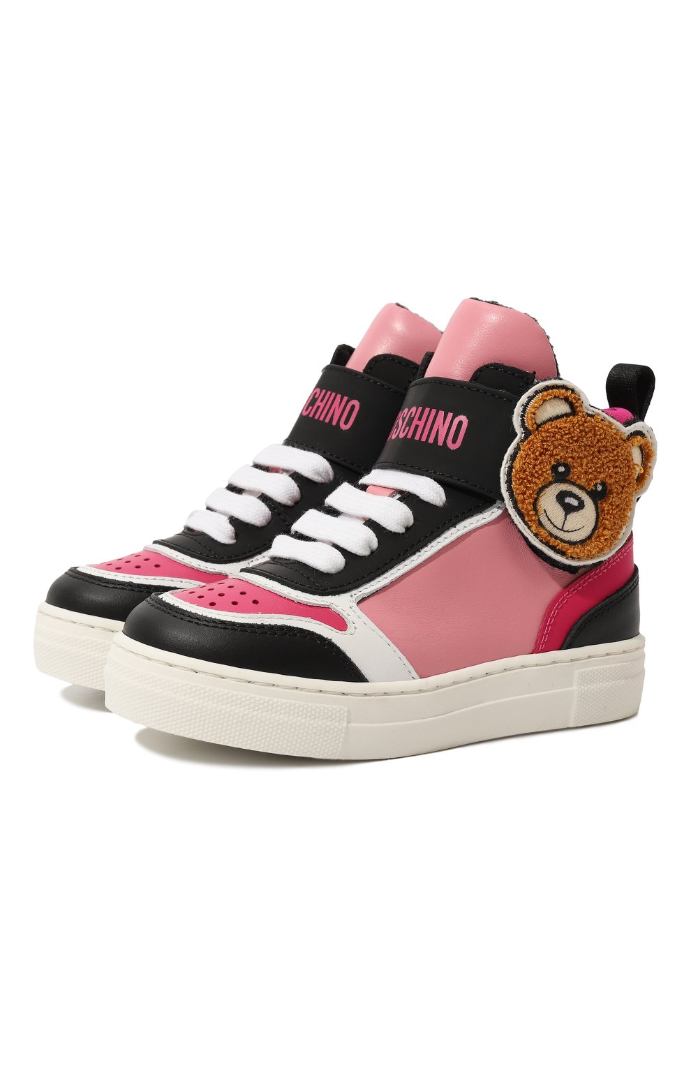 Высокие кеды из кожи MOSCHINO, арт. 75980/28-35, фото 1