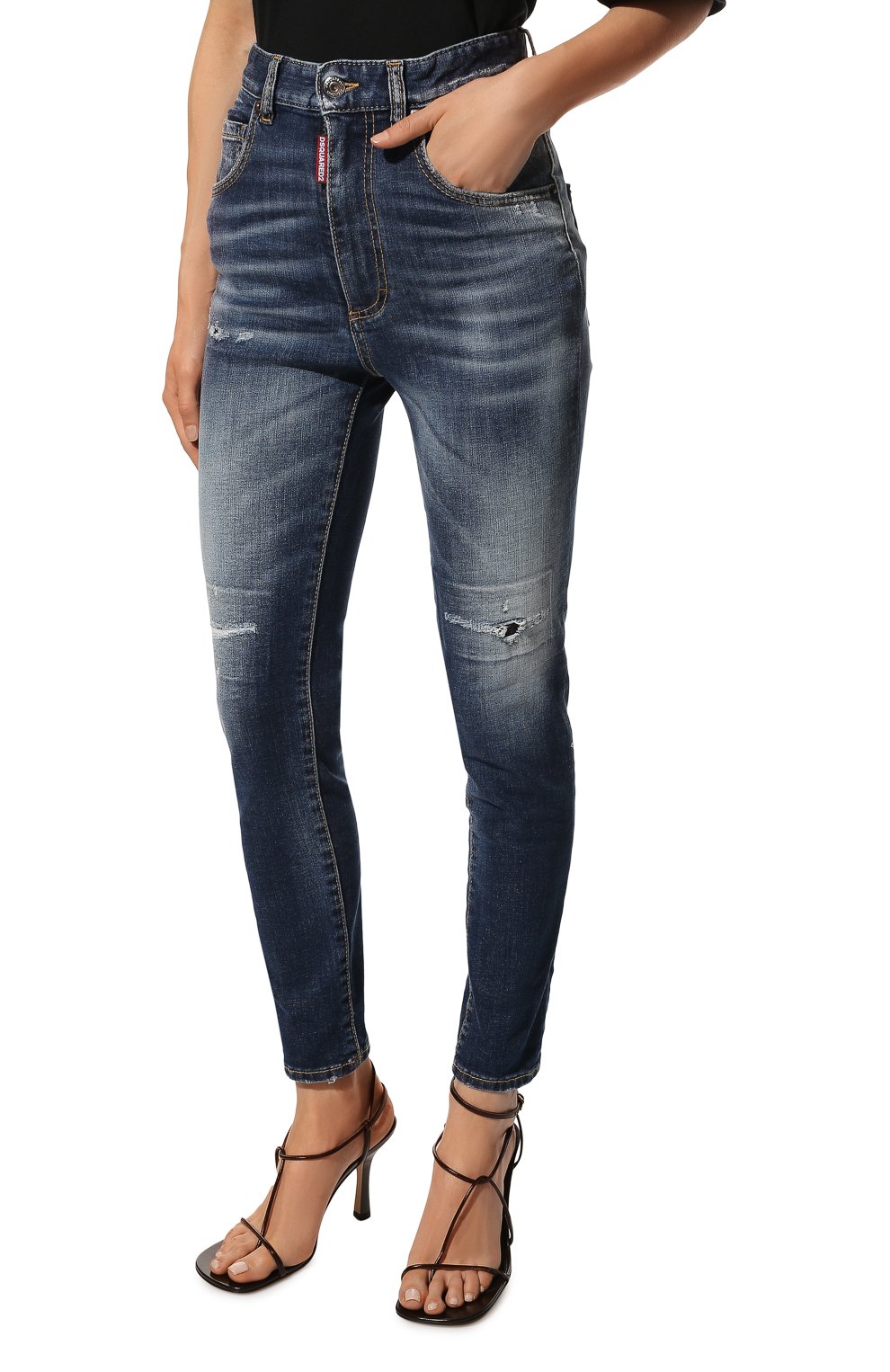 Джинсы DSQUARED2 синего цвета по цене 36200 руб., арт. S75LB0657/S30685, фото 3 Джинсы DSQUARED2, арт. S75LB0657/S30685, фото 3