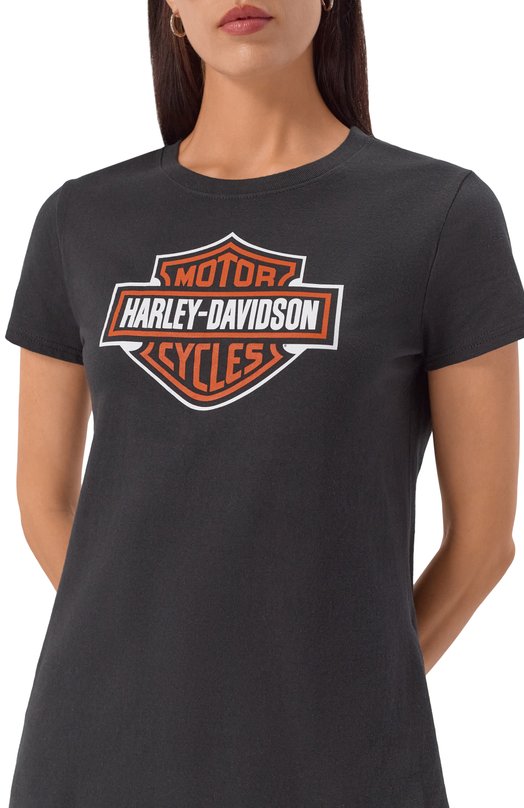 Хлопковая футболка Harley-Davidson 99095-24VW Чёрный  99095-24VW Фото 5
