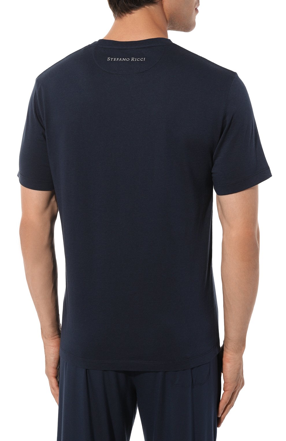 Футболка STEFANO RICCI темно-синего цвета по цене 41950 руб., арт. MNH3102280/803, фото 4 Футболка STEFANO RICCI, арт. MNH3102280/803, фото 4