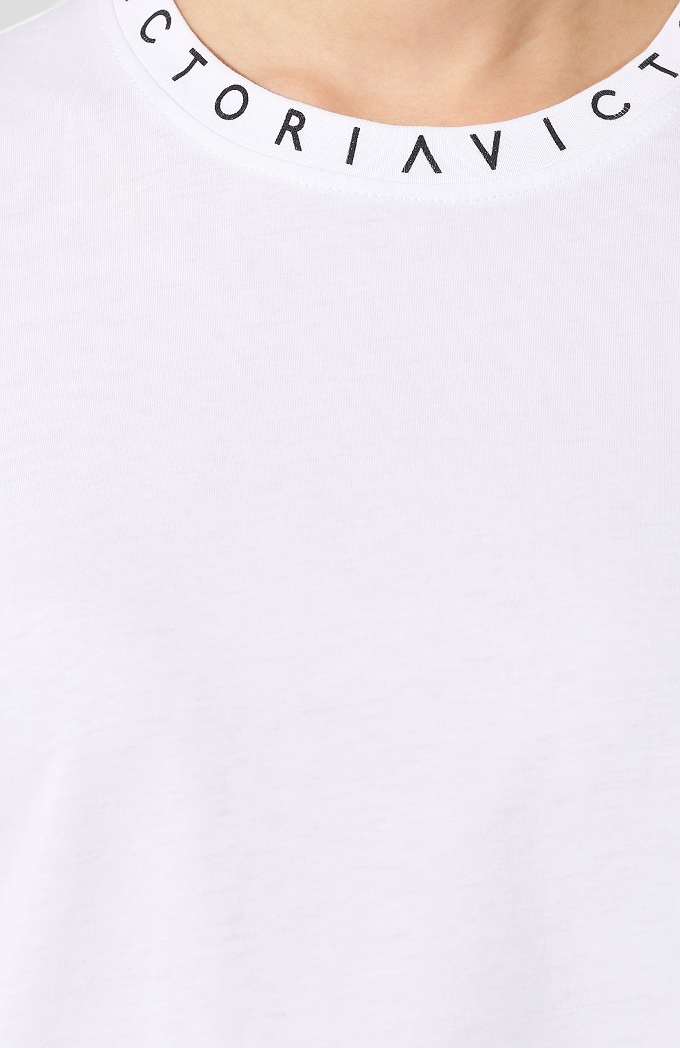 Хлопковая футболка VICTORIA, VICTORIA BECKHAM, арт. JYVV 072E SS19 C0TT0N JERSEY, фото 5
