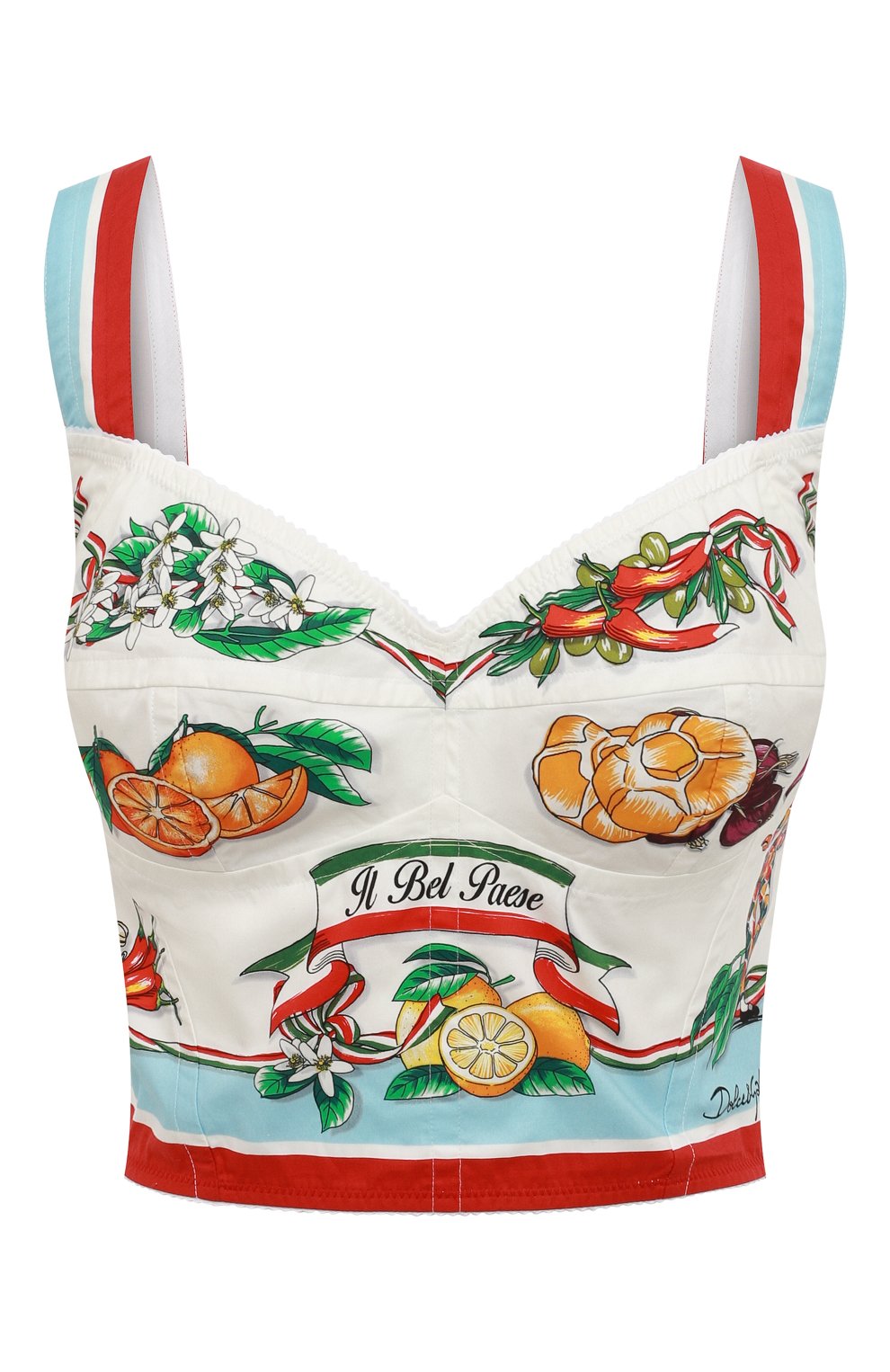 Хлопковый бра-топ DOLCE & GABBANA, арт. F755QT/HH5BR, фото 1