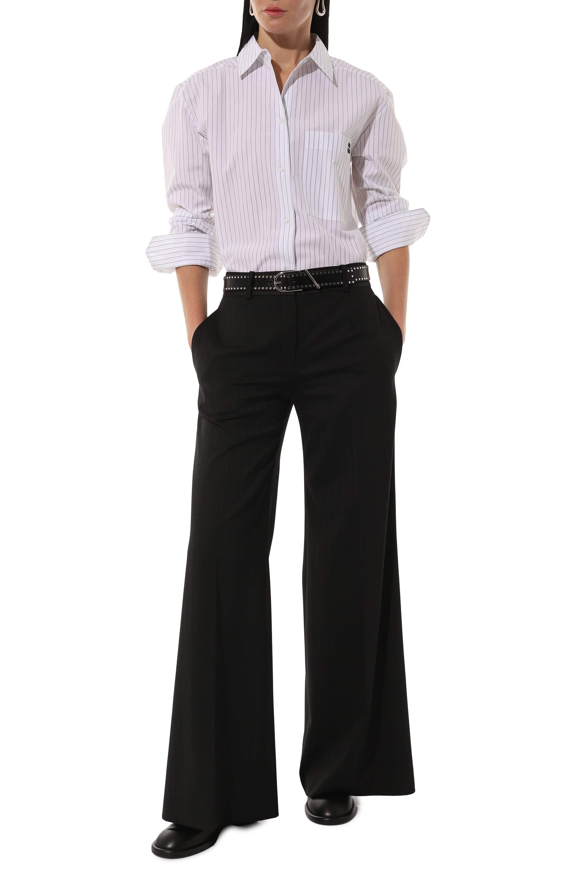 Хлопковая рубашка HUGO белого цвета по цене 20950 руб., арт. 50533037, фото 2 Хлопковая рубашка HUGO, арт. 50533037, фото 2