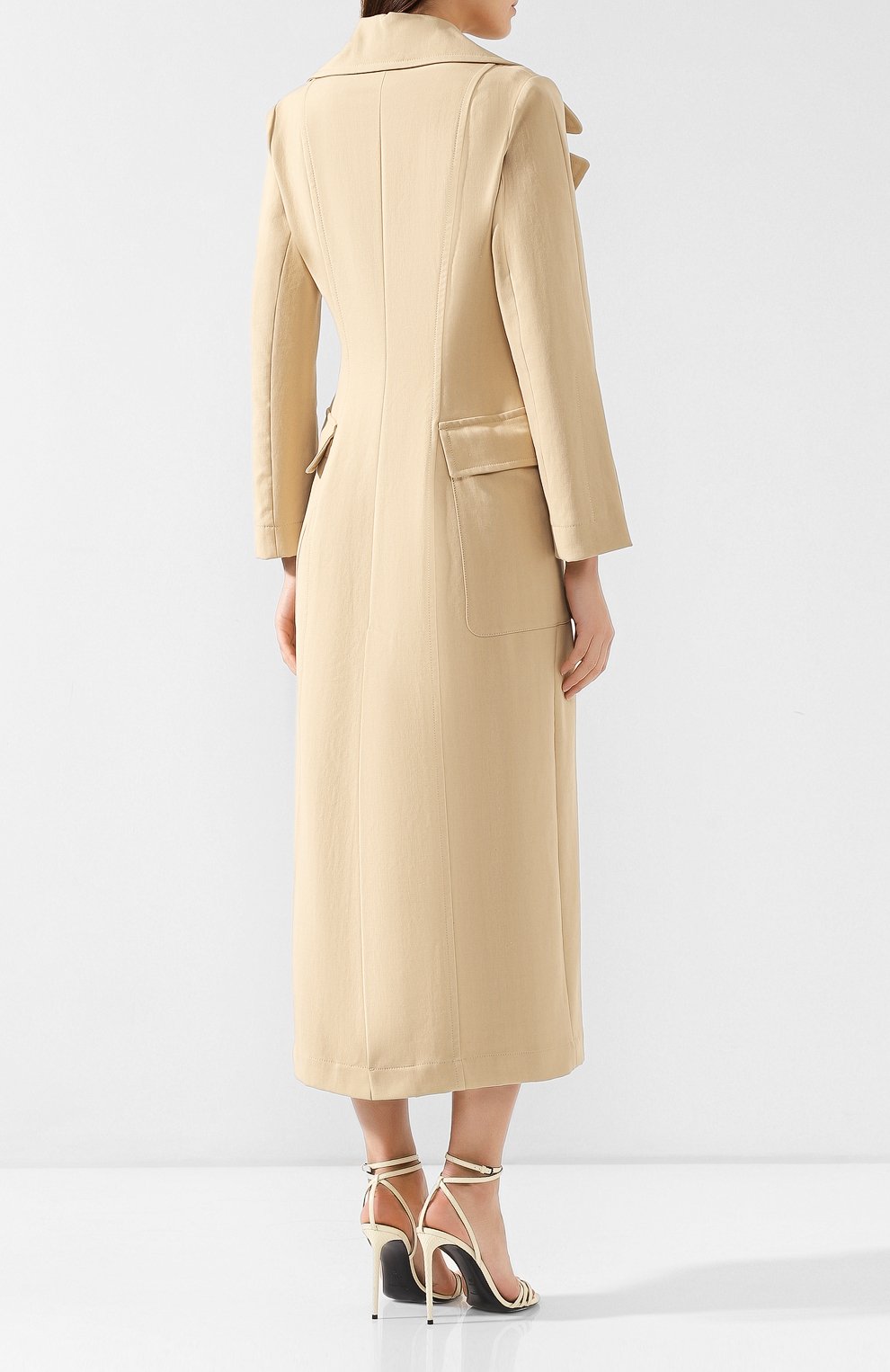 Хлопковое пальто ERIKA CAVALLINI бежевого цвета по цене 52850 руб., арт. P9/R/R9PE01, фото 4 Хлопковое пальто ERIKA CAVALLINI, арт. P9/R/R9PE01, фото 4