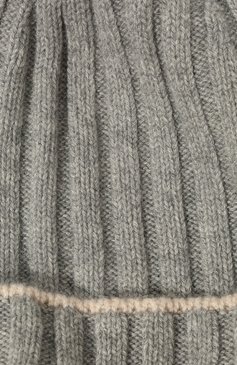 Мужская кашемировая шапка BRUNELLO CUCINELLI серого цвета, арт. M2240900 | Фото 3 (Материал: Тексти�ль, Кашемир, Шерсть; Кросс-КТ: Трикотаж; Материал сплава: Проставлено; Нос: Не проставлено)