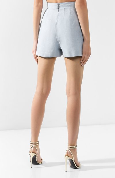 Шелковые шорты ULYANA SERGEENKO голубого цвета по цене 50000 руб., арт. SHS001SS19P, фото 4 Шелковые шорты ULYANA SERGEENKO, арт. SHS001SS19P, фото 4