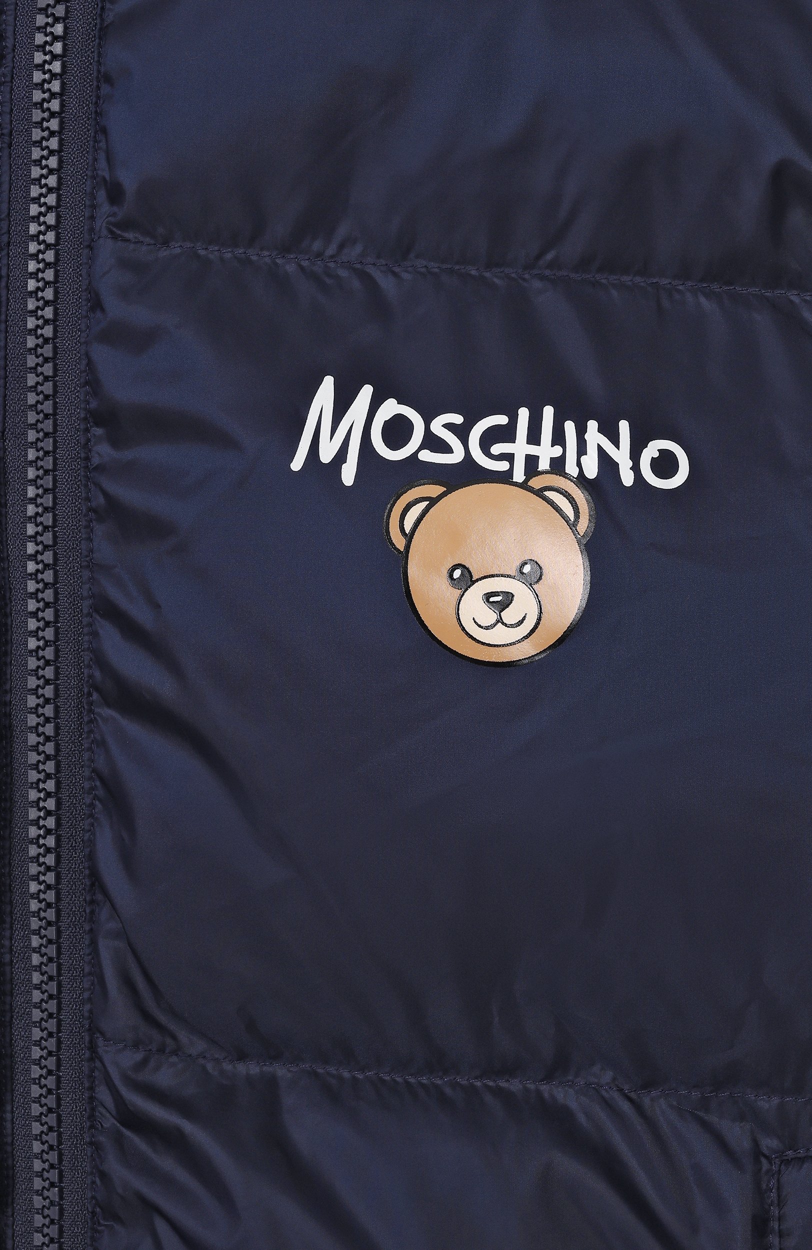 Утепленная куртка MOSCHINO темно-синего цвета по цене 45350 руб., арт. HUS05P/L3AC3_001, фото 3 Утепленная куртка MOSCHINO, арт. HUS05P/L3AC3_001, фото 3