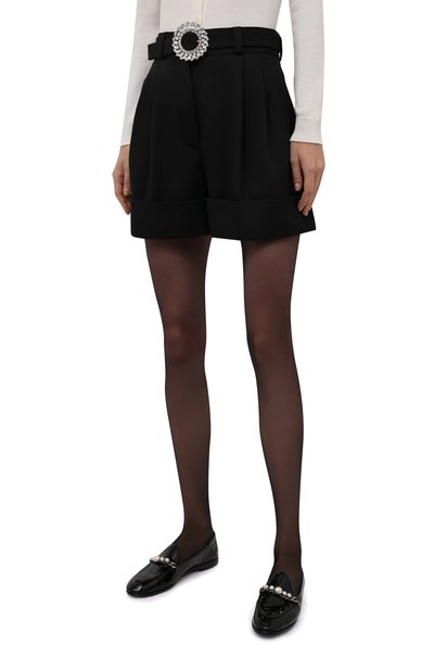 Шерстяные шорты MIU MIU черного цвета по цене 145000 руб., арт. MP1406-1R1-F0002, фото 3 Шерстяные шорты MIU MIU, арт. MP1406-1R1-F0002, фото 3