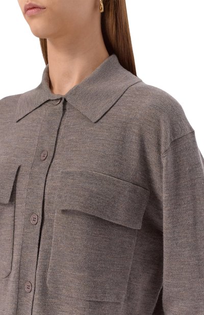 Рубашка из шерсти и кашемира P.A.R.O.S.H., арт. LIME25-D540898, фото 5