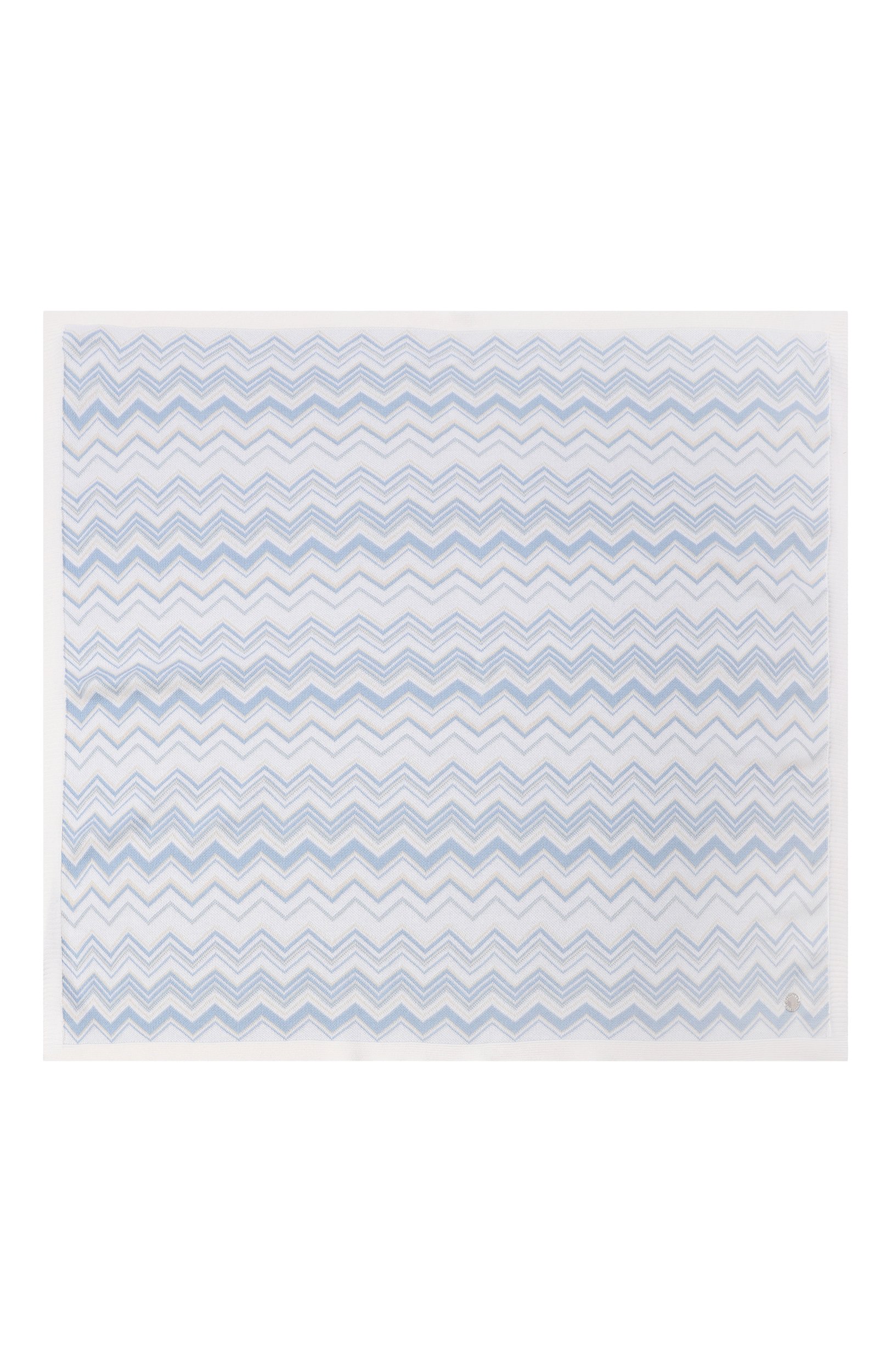 Плед из хлопка и кашемира MISSONI голубого цвета по цене 35250 руб., арт. MZ0320/Z2312, фото 3 Плед из хлопка и кашемира MISSONI, арт. MZ0320/Z2312, фото 3