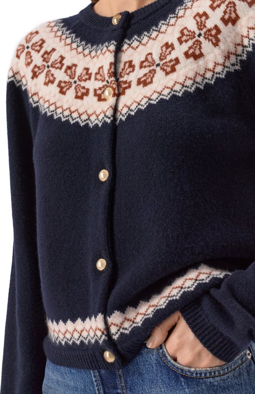 Кашемировый кардиган Frame Denim WF25KSW040 Синий  WF25KSW040 Фото 5