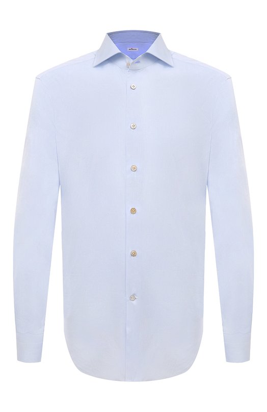 Хлопковая сорочка Kiton UCCH08884 Голубой UCCH08884