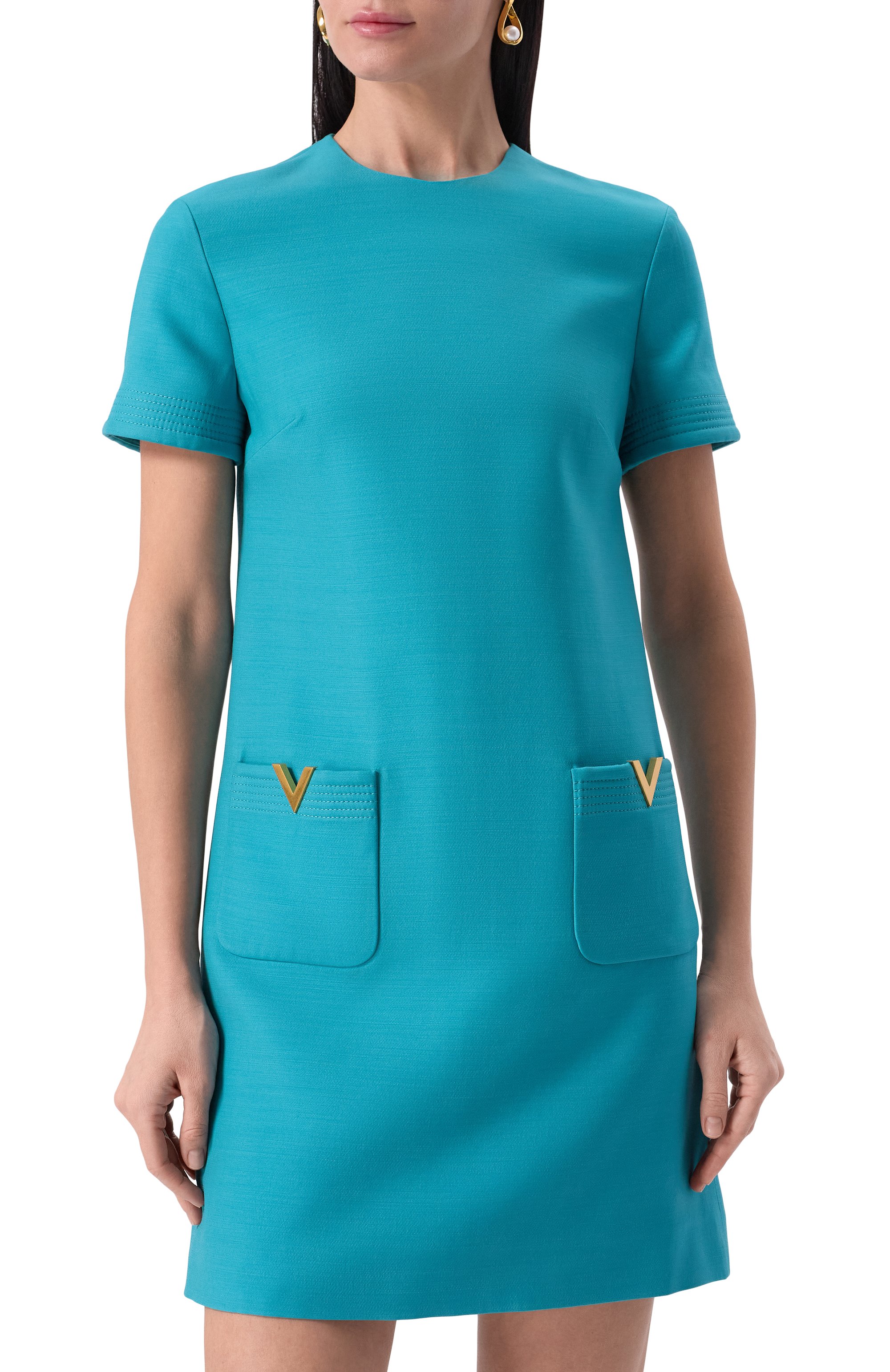 Платье из шерсти и шелка VALENTINO, арт. 6B3VAF551CF, фото 3