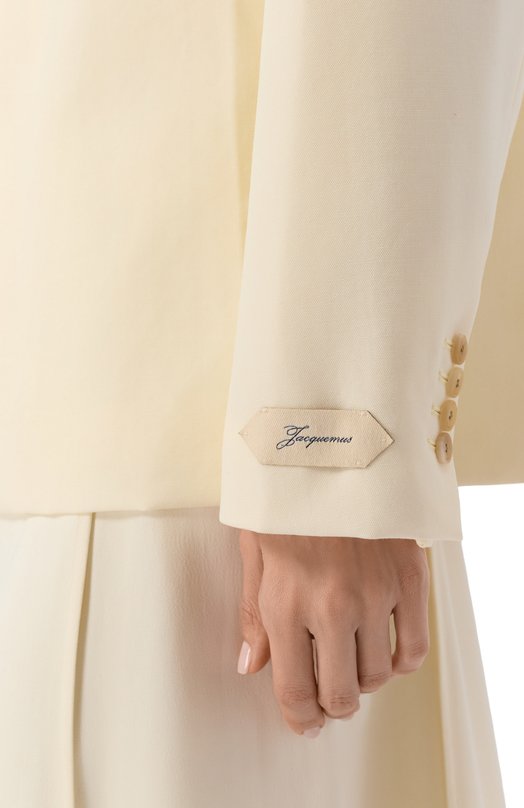 Шерстяной жакет Jacquemus 25EJAW00120/BW00637 Кремовый  25EJAW00120/BW00637 Фото 5