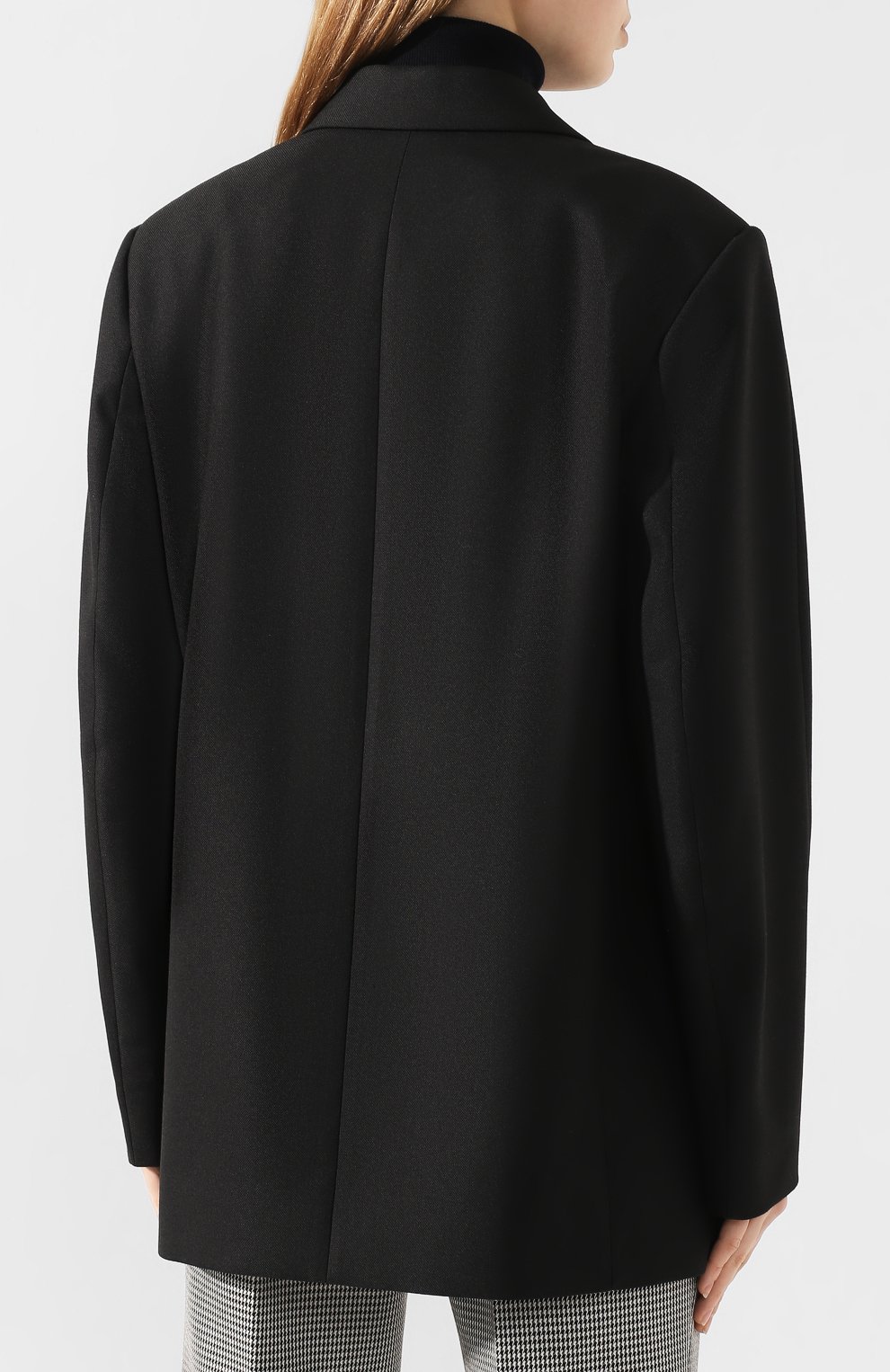 Двубортный жакет TOTEME черного цвета по цене 49000 руб., арт. L0RE0 TUXED0 201-119-704, фото 4 Двубортный жакет TOTEME, арт. L0RE0 TUXED0 201-119-704, фото 4