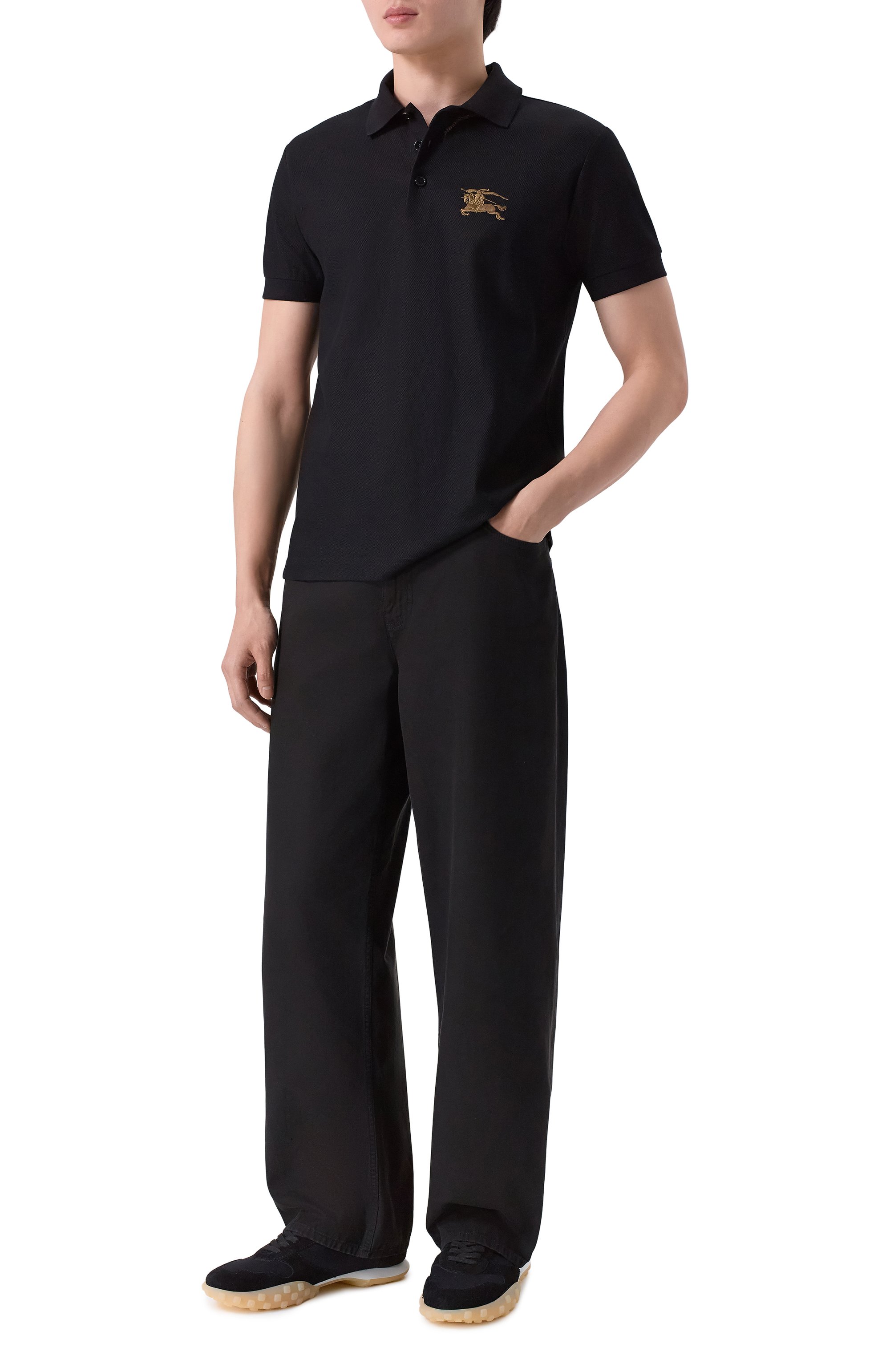 Хлопковое поло BURBERRY, арт. 8119008, фото 2