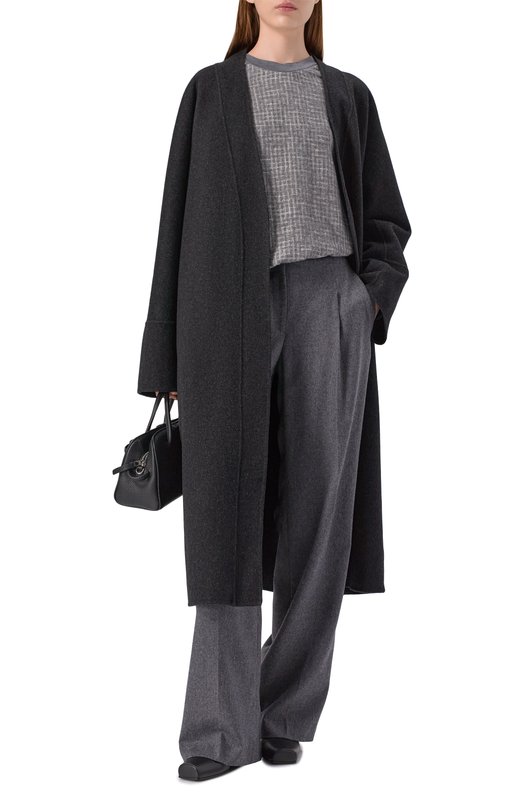 Свитшот из вискозы и шерсти Emporio Armani EW002240/TE15784 Серый  EW002240/TE15784 Фото 2