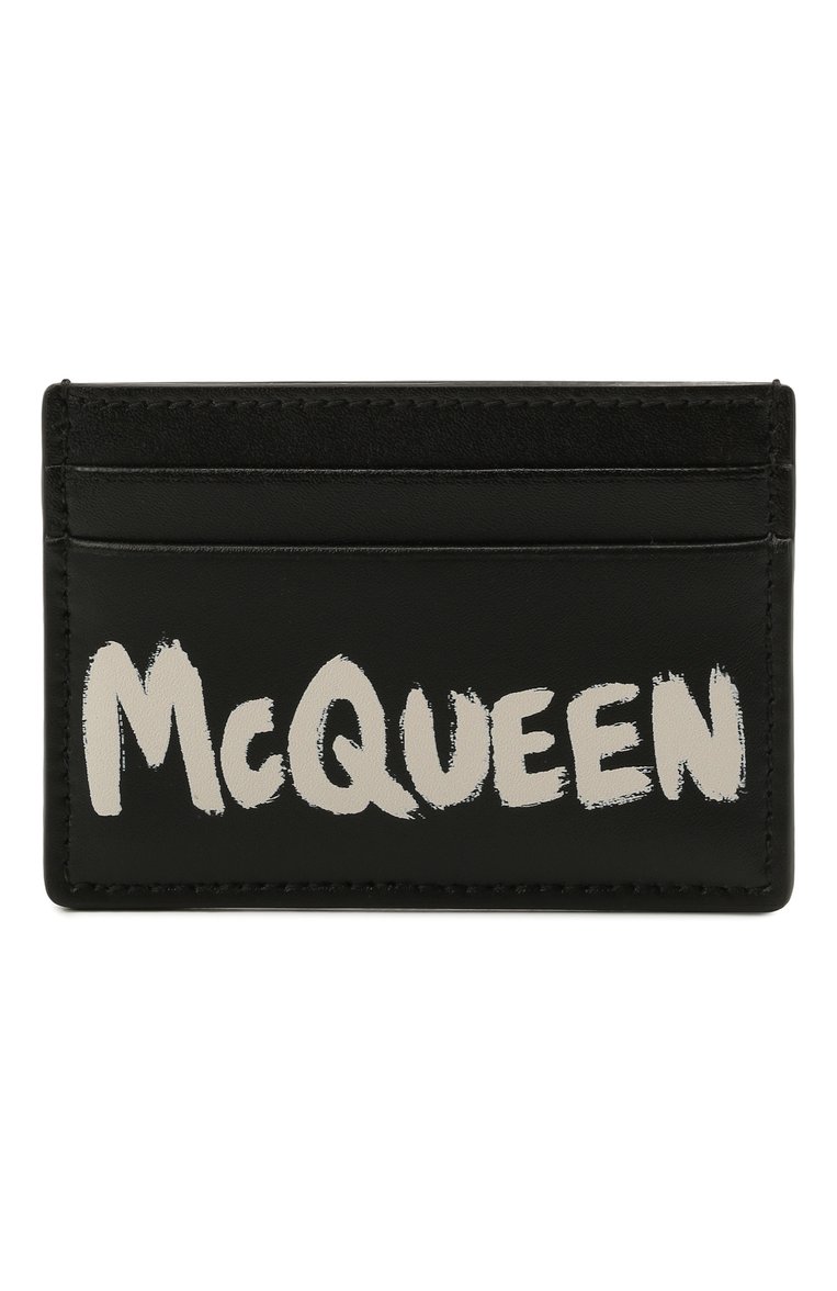 Женский кожаный футляр для кредитных карт ALEXANDER MCQUEEN черног�о цвета, арт. 658453/1AAC7 | Фото 1 (Материал: Натуральная кожа; Материал сплава: Проставлено; Региональные ограничения белый список (Axapta Mercury): Не проставлено; Нос: Не проставлено)