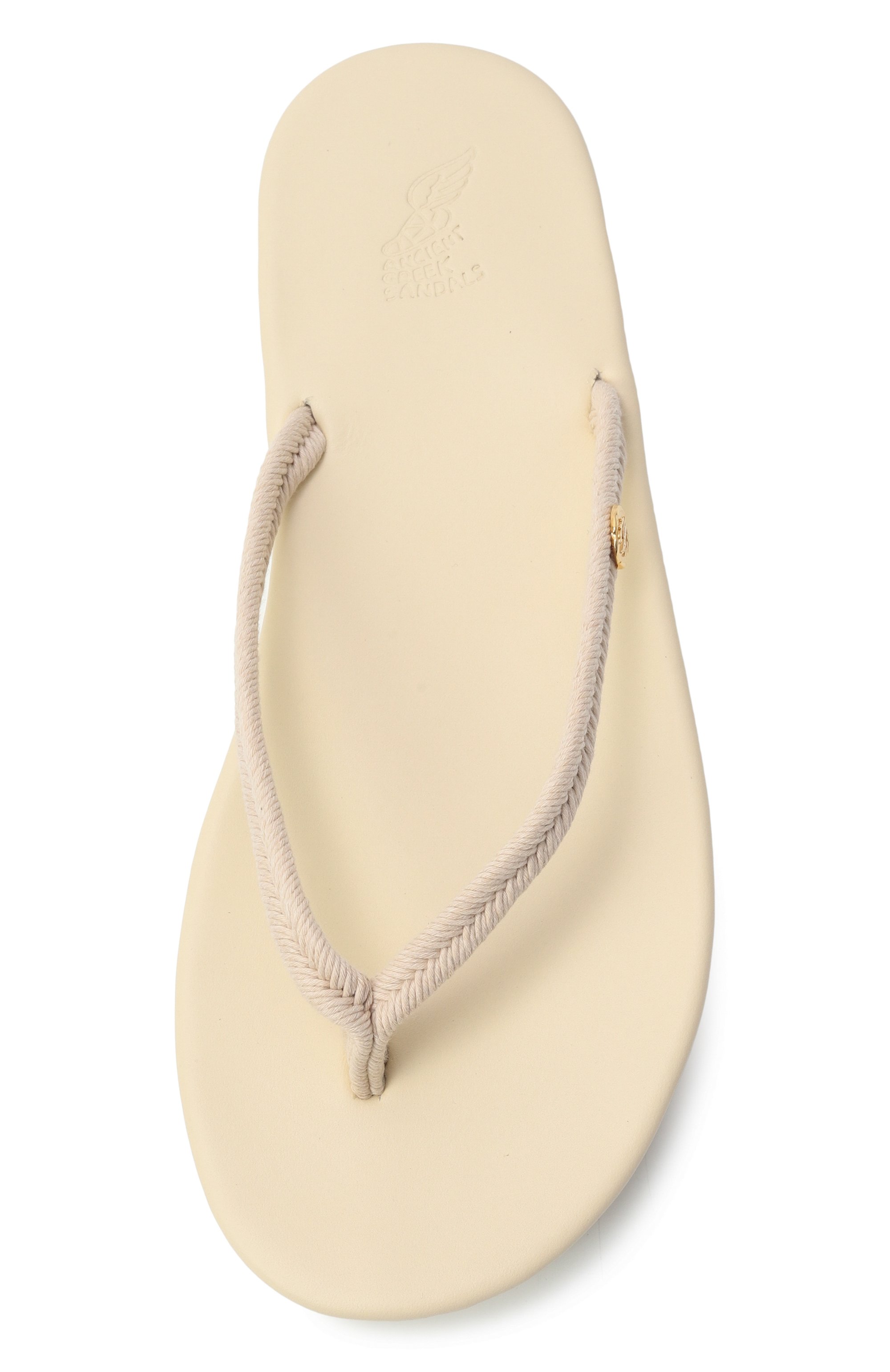 Текстильные шлепанцы saionara rope ANCIENT GREEK SANDALS кремового цвета по цене 23600 руб., арт. SAI0NARA R0PE, фото 6 Текстильные шлепанцы saionara rope ANCIENT GREEK SANDALS, арт. SAI0NARA R0PE, фото 6