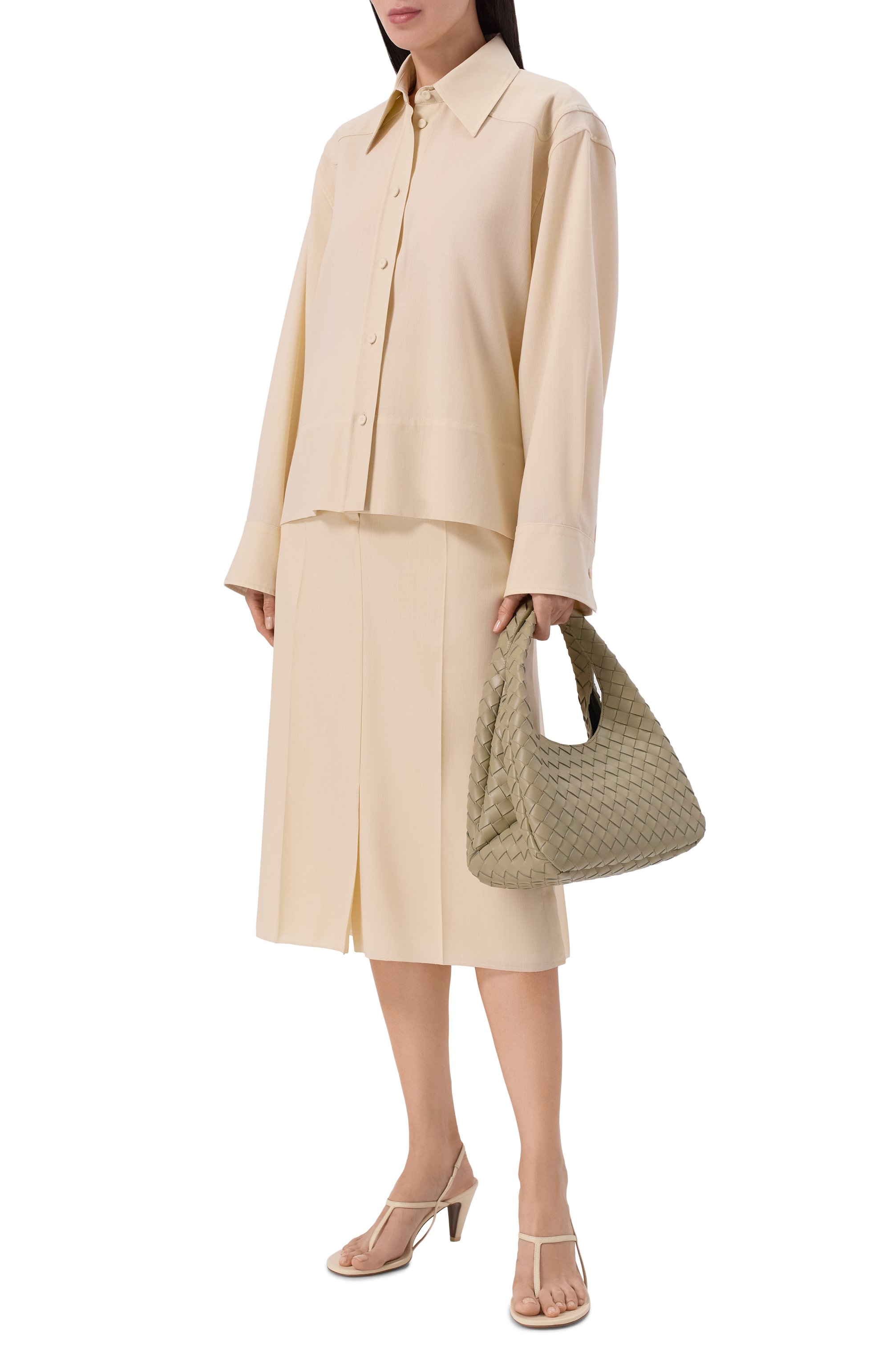 Сумка campana small BOTTEGA VENETA светло-зеленого цвета по цене 459500 руб., арт. 854248/V4SC0, фото 3 Сумка campana small BOTTEGA VENETA, арт. 854248/V4SC0, фото 3