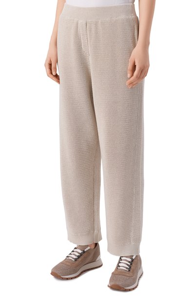 Брю ки из хлопка и вискозы BRUNELLO CUCINELLI, арт. MST263399, фото 3