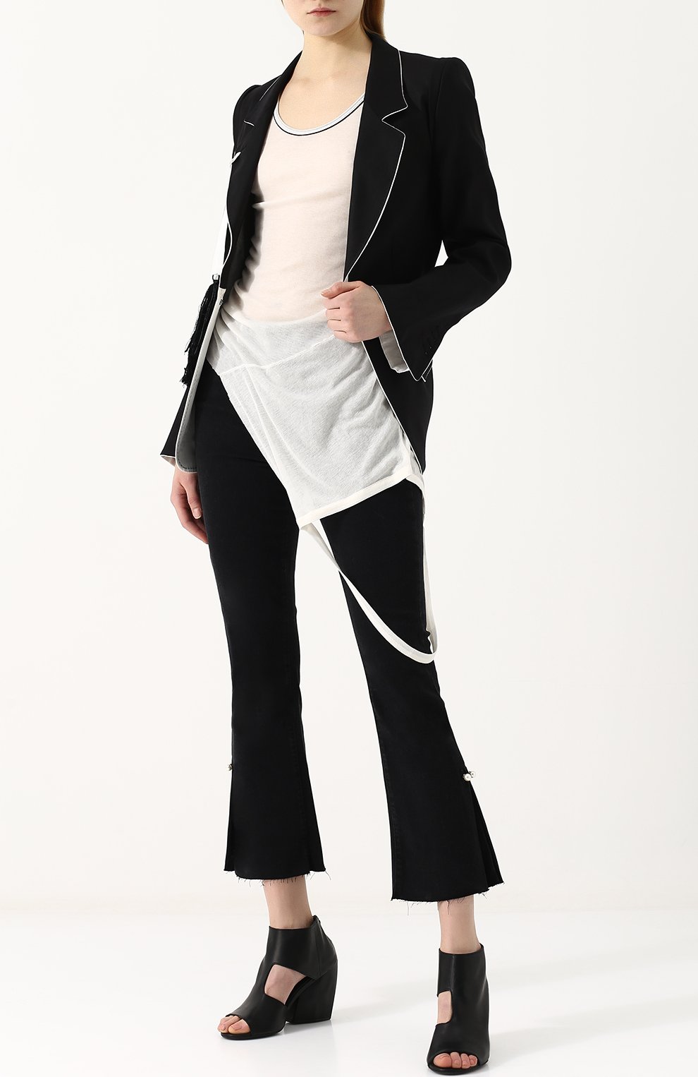 Топ асимметричного кроя с круглым вырезом ANN DEMEULEMEESTER, арт. 1801-2410-P-226-020, фото 2
