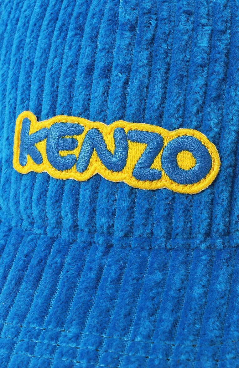 Детская хлопковая бейсболка KENZO синего цвета, арт. K51033/52-56 | Фото 3 (Материал: Текстиль, Хлопок; Материал сплава: Проставлено; Нос: Не проставлено)