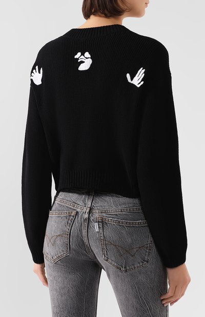 Хлопковый пуловер OFF-WHITE, арт. 0WHE021S20KNI0021001, фото 4