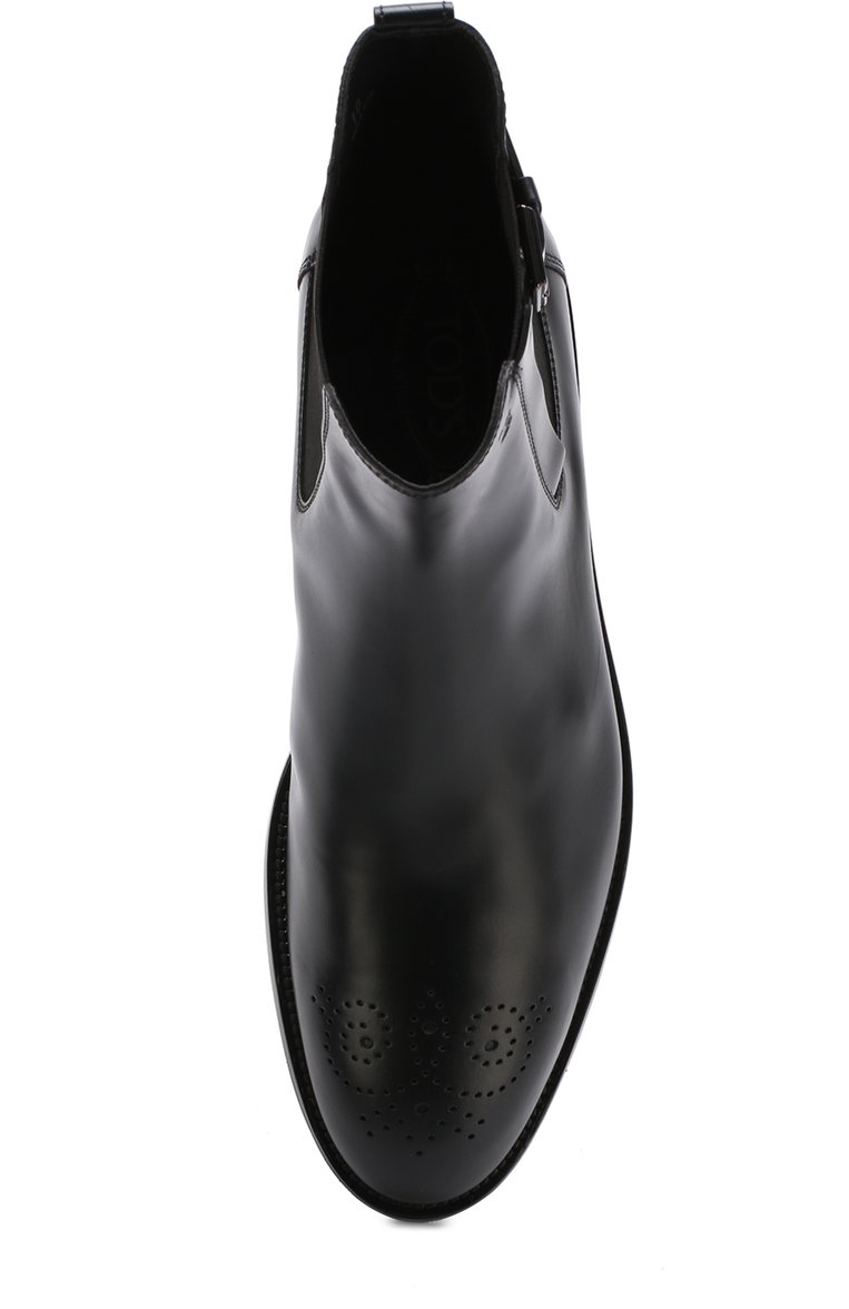 Мужские кожаные челси TOD’S черного цвета, арт. XXM0XR0Q660PLS | Фото 5 (Подошва: Плоская; Статус проверки: Проверена категория, Проверено; Мужское Кросс-КТ: Челси-обувь; Материал внутренний: Натуральная кожа; Материал утеплителя: Без утеплителя; Материал внешний: Натуральная кожа)