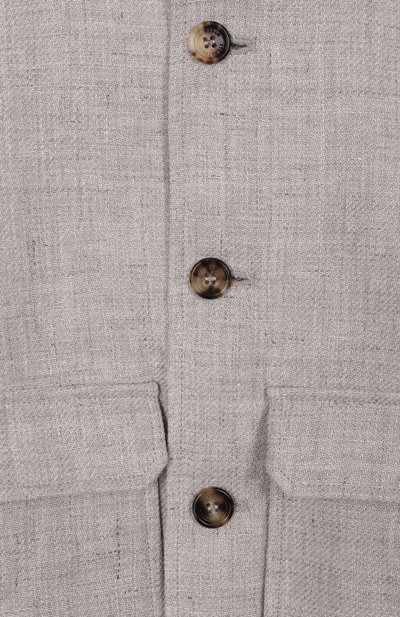 Бомбер изо льна и шерсти BRUNELLO CUCINELLI, арт. BW4820964A, фото 3