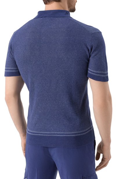 Поло из шелка и льна CORNELIANI, арт. 25M562-2525177, фото 4